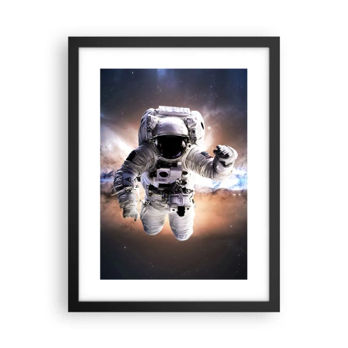 Plakat i sort ramme - Hilsner fra det ydre rum - 30x40 cm