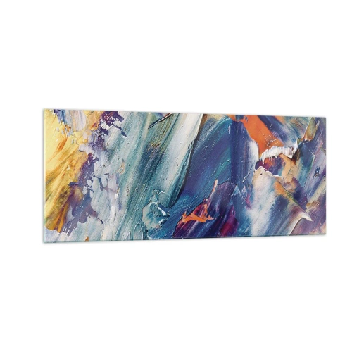 Billede på glas - Forvirring af farver - 100x40 cm