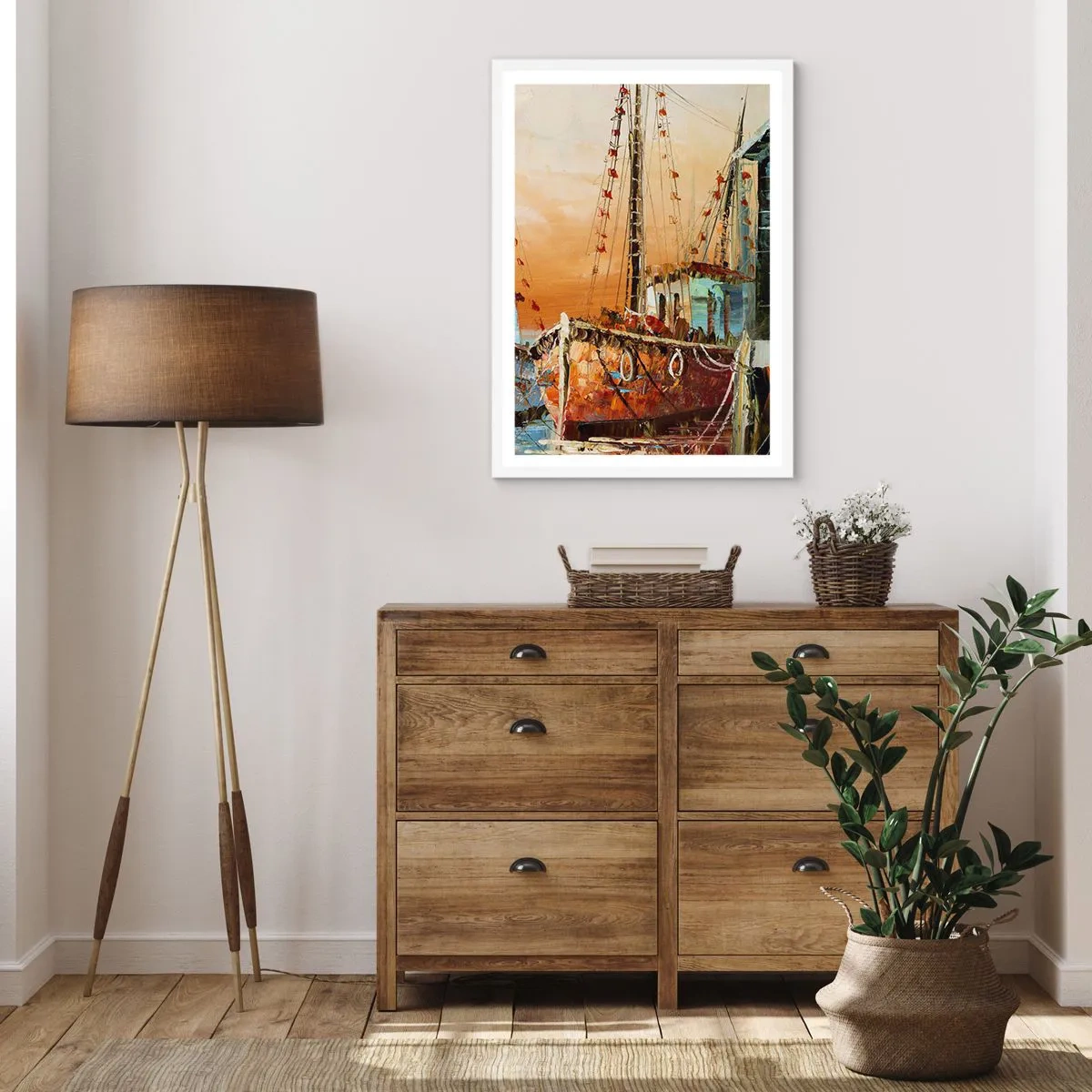 Plakat i hvid ramme - Fredelig tilbagevenden - 30x40 cm