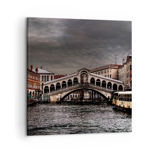 Lærredstryk - Billede på lærred - Løftet om en venetiansk aften - 60x60 cm