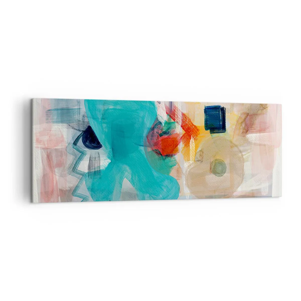 Lærredstryk - Billede på lærred - Et farverigt spil - 140x50 cm