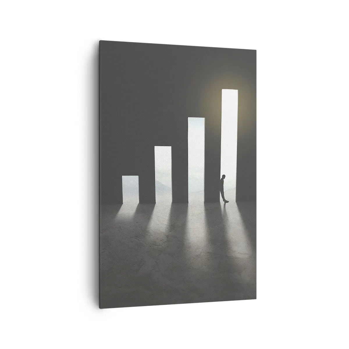 Lærredstryk - Billede på lærred - Succes - et indtryk - 80x120 cm