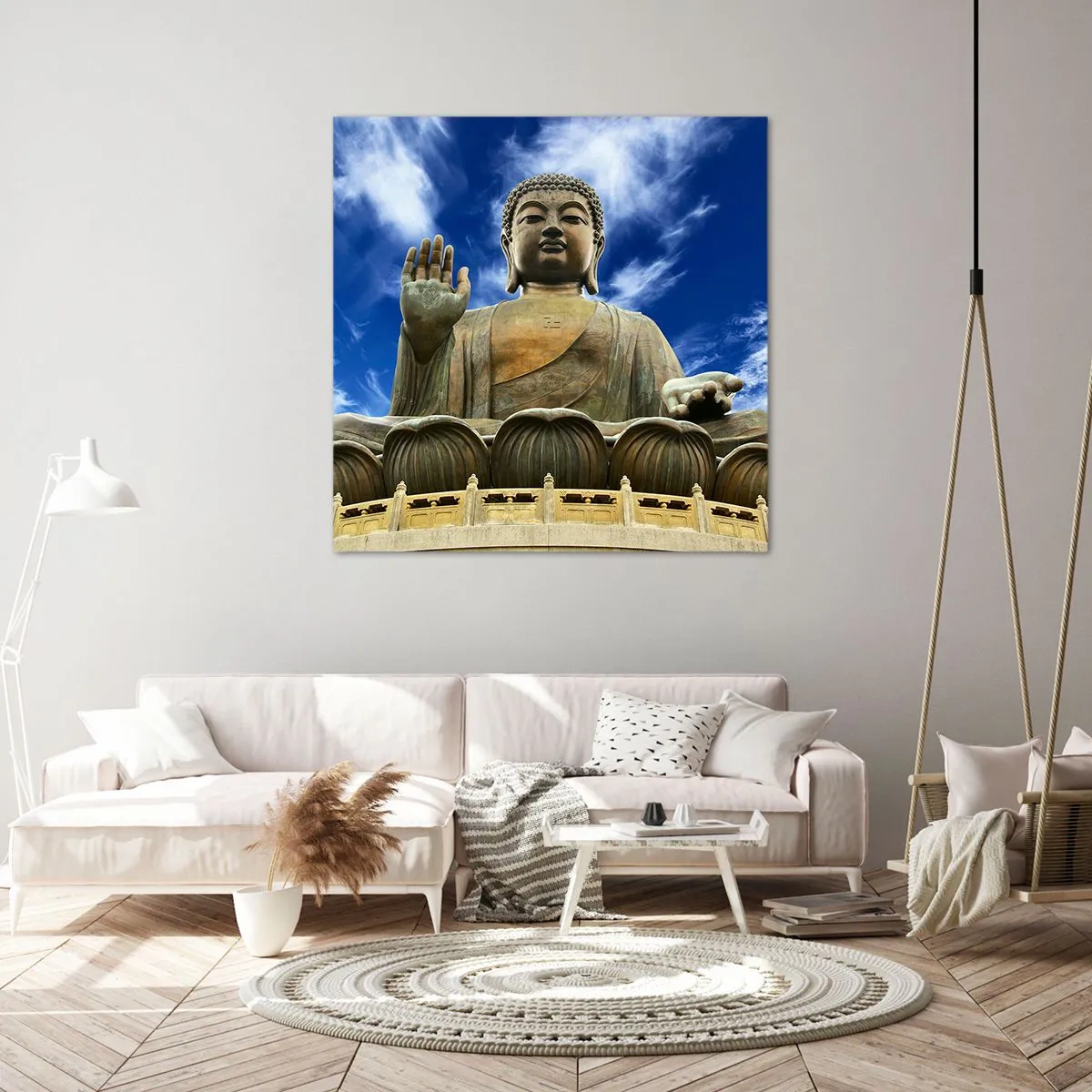 Lærredstryk - Billede på lærred - Lev uden frygt - 40x40 cm