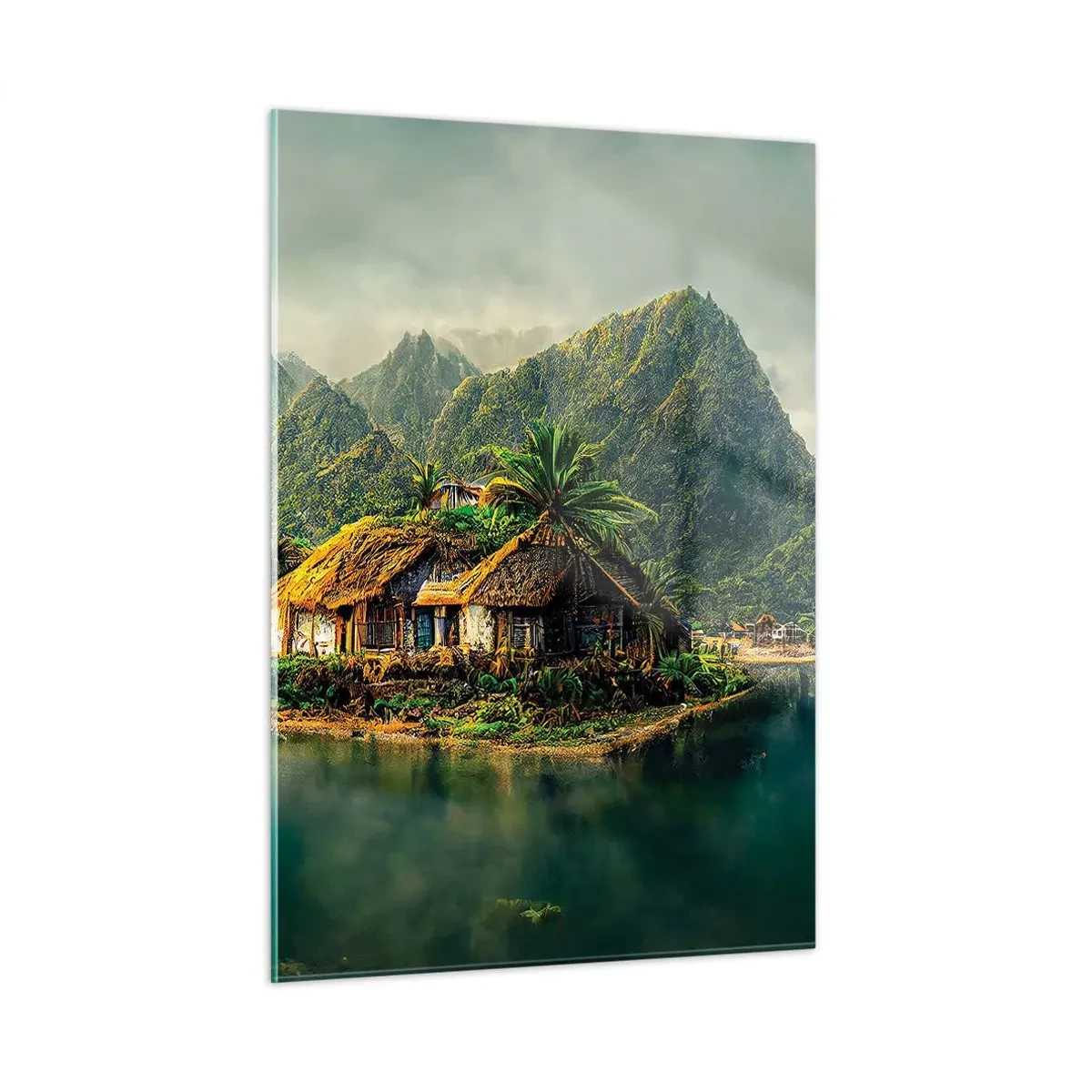 Billede på glas - Tropisk paradis - 50x70 cm