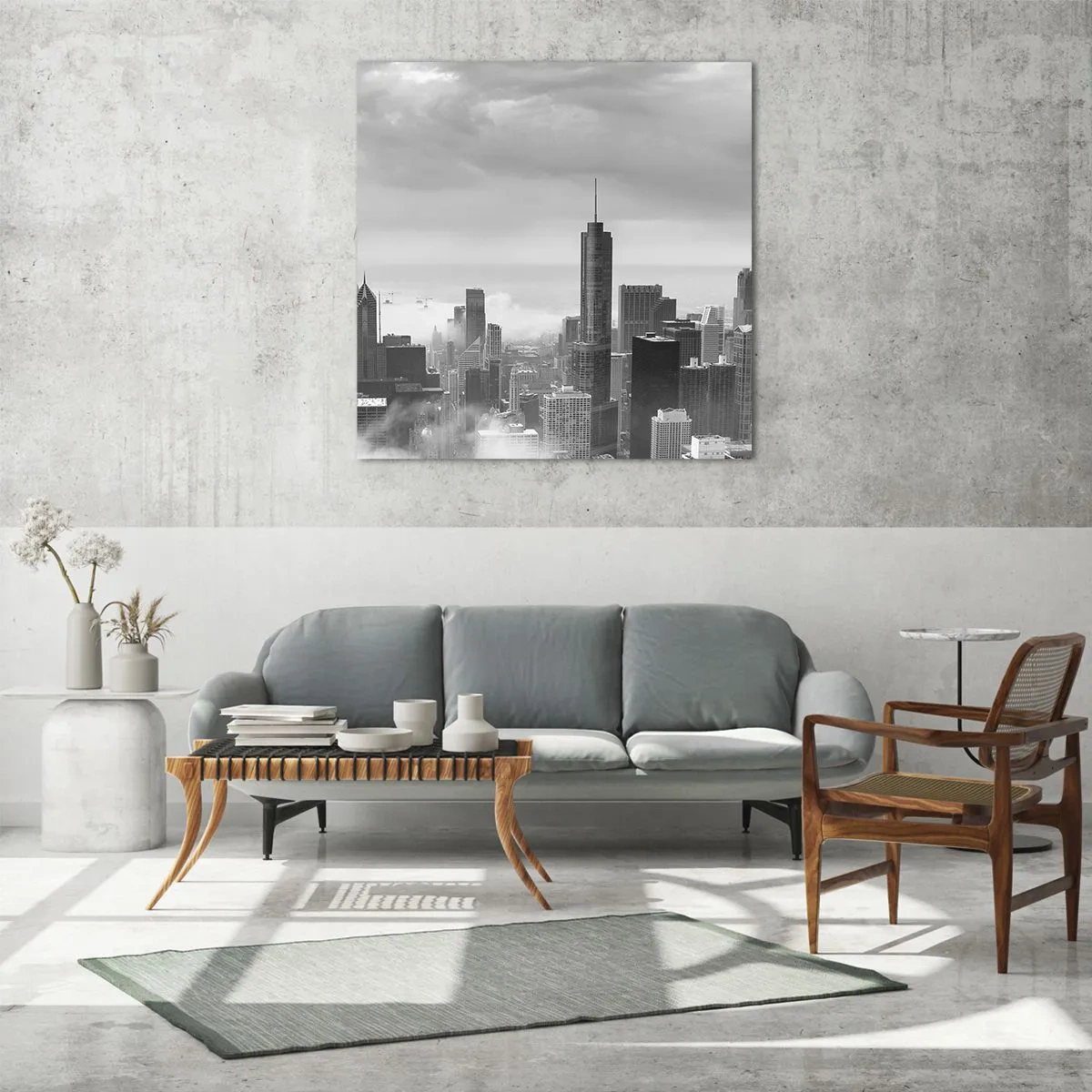 Billede på glas - Amerikansk landskab - 70x70 cm