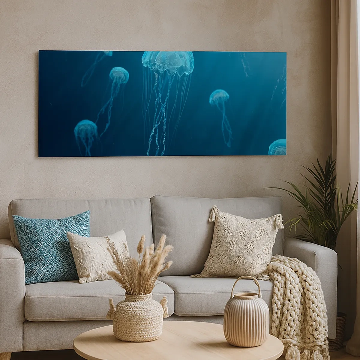 Lærredstryk - Billede på lærred - Havets dans - 30x30 cm