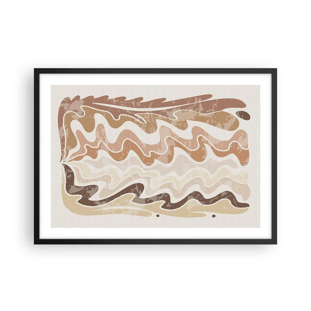 Plakat i sort ramme - God energi - gode følelser - 70x50 cm