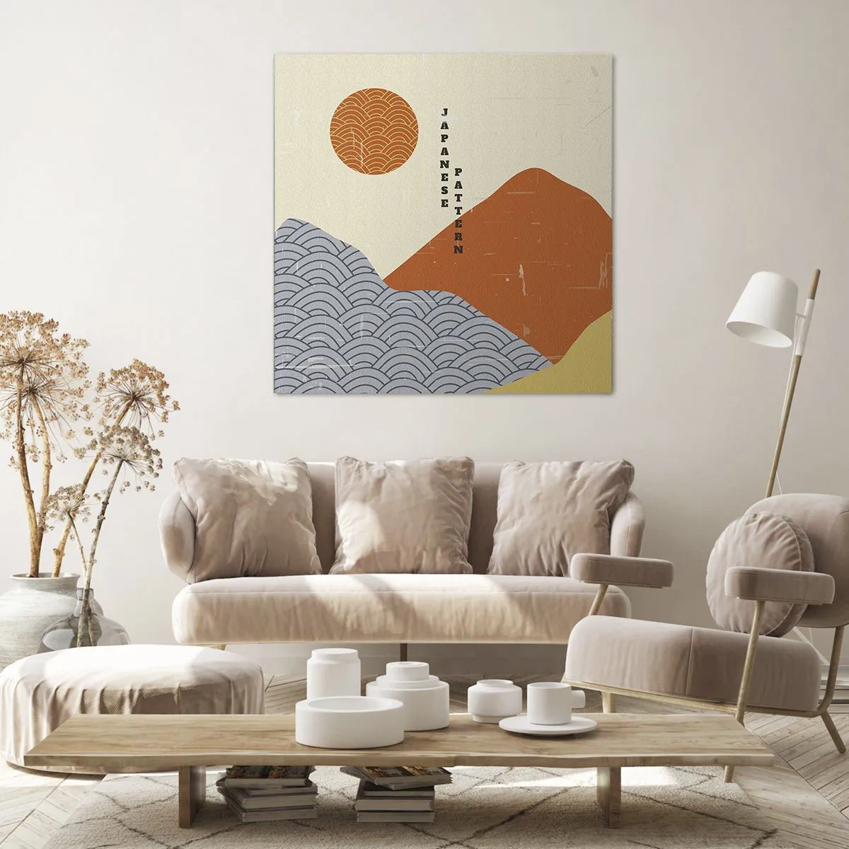 Lærredstryk - Billede på lærred - I den japanske ånd - 60x60 cm