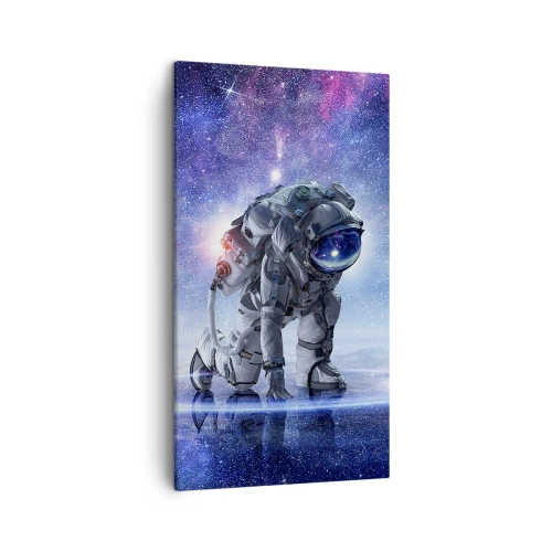 Lærredstryk - Billede på lærred - Den stjerneklare himmel over mig - 45x80 cm
