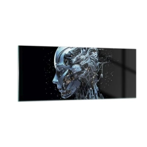 Billede på glas - Teknologi er en kvinde - 100x40 cm