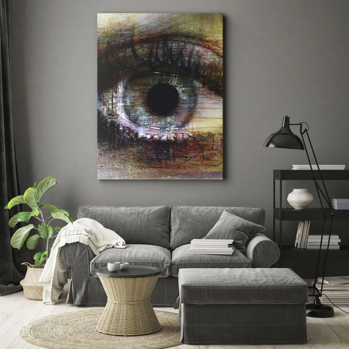 Lærredstryk - Billede på lærred - Du kan se ind i sjælen - 55x100 cm