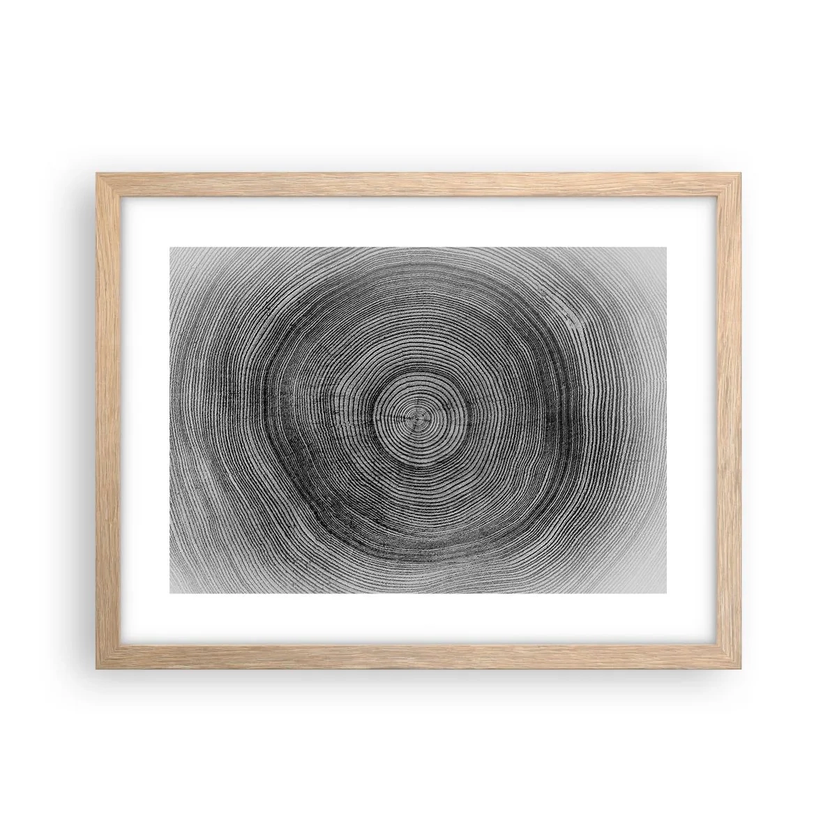 Plakat i ramme af lyst egetræ - Et tegn på tiden - 40x30 cm