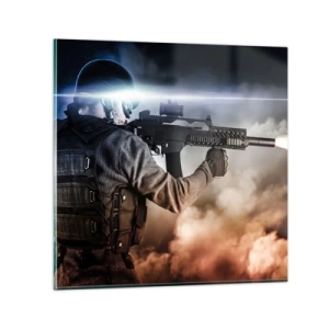 Billede på glas - Bare en helt - 40x40 cm