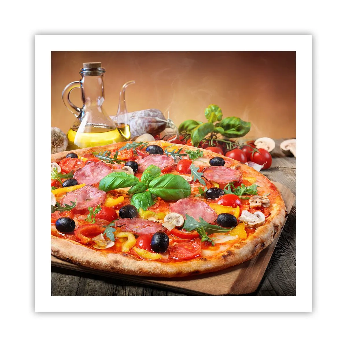 Plakat - Med en ægte italiensk smag - 60x60 cm