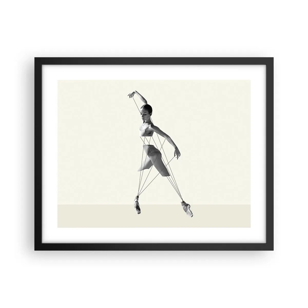 Plakat i sort ramme - I verdens teater - 50x40 cm