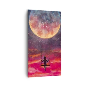 Lærredstryk - Billede på lærred - Glæd dig i skyerne - 55x100 cm