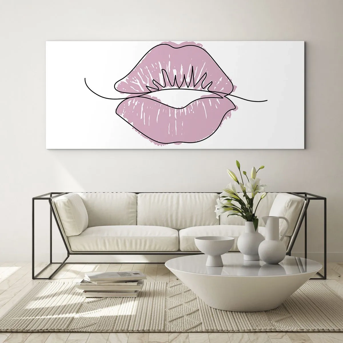 Billede på glas - Klar til at kysse? - 100x40 cm