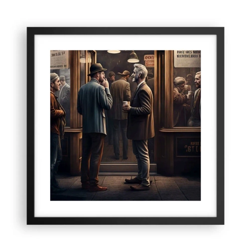 Plakat i sort ramme - Et godt øjeblik på dagen - 40x40 cm