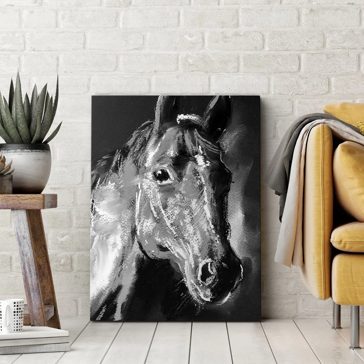 Lærredstryk - Billede på lærred - Skinnende en ædel sjæl - 45x80 cm