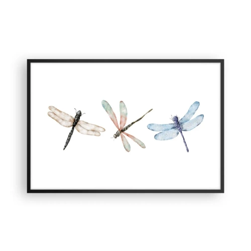 Plakat i sort ramme - Vægtløse guldsmede - 91x61 cm