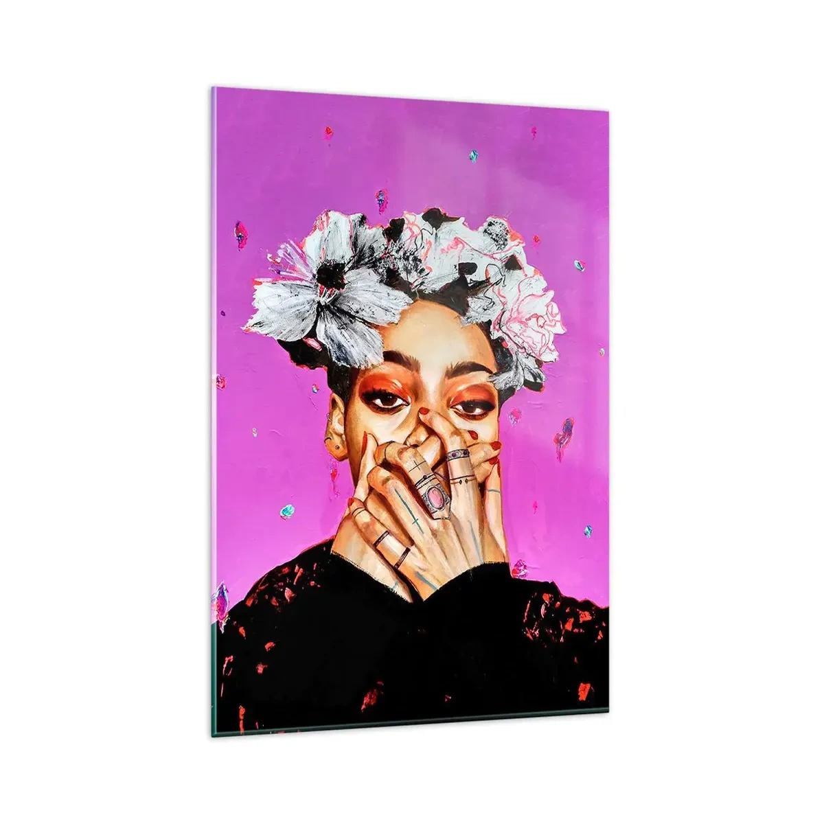 Billede på glas - En smule skør - 80x120 cm