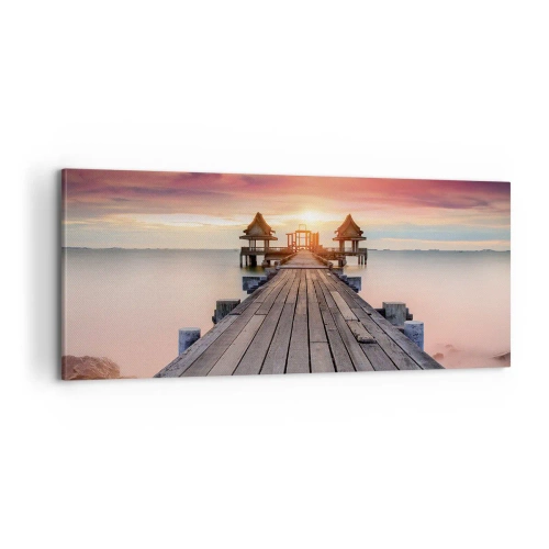 Lærredstryk - Billede på lærred - Fra vest til øst - 100x40 cm