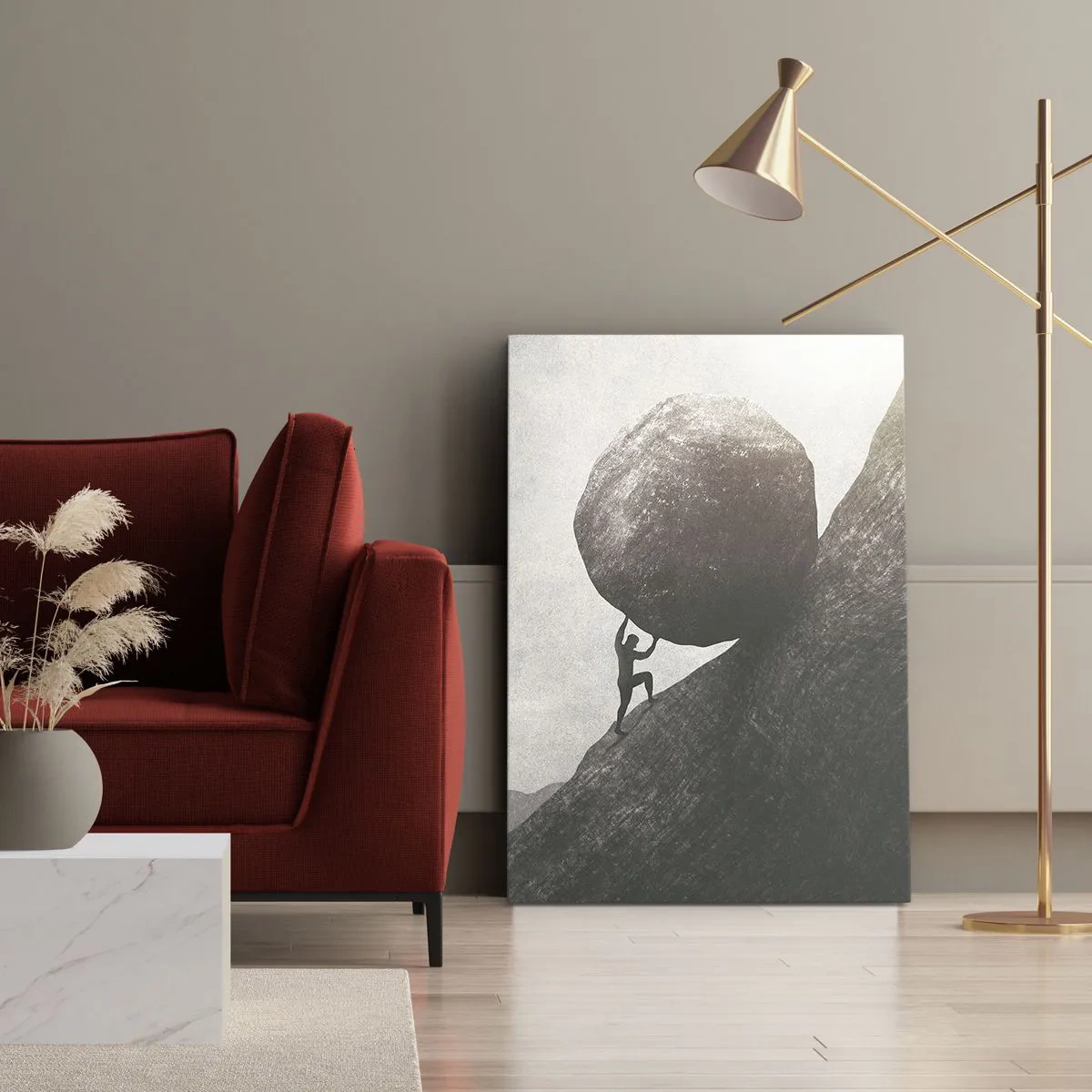 Lærredstryk - Billede på lærred - Jeg tror mod al forventning - 50x70 cm