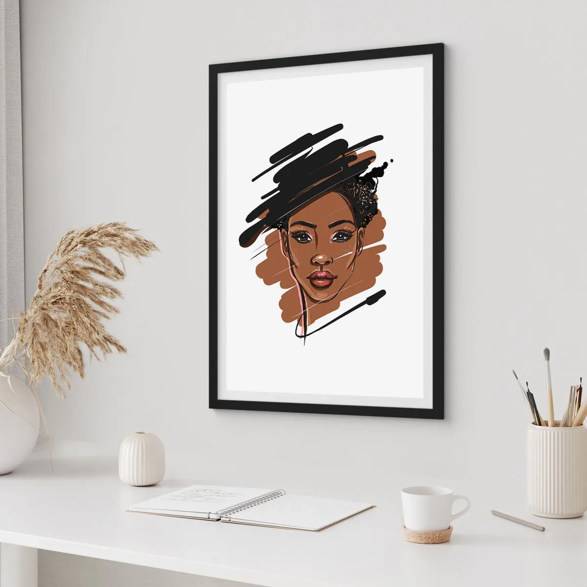 Plakat i sort ramme - Sød som chokolade - 40x50 cm