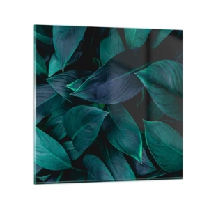 Billede på glas - Grønt i sig selv - 70x70 cm