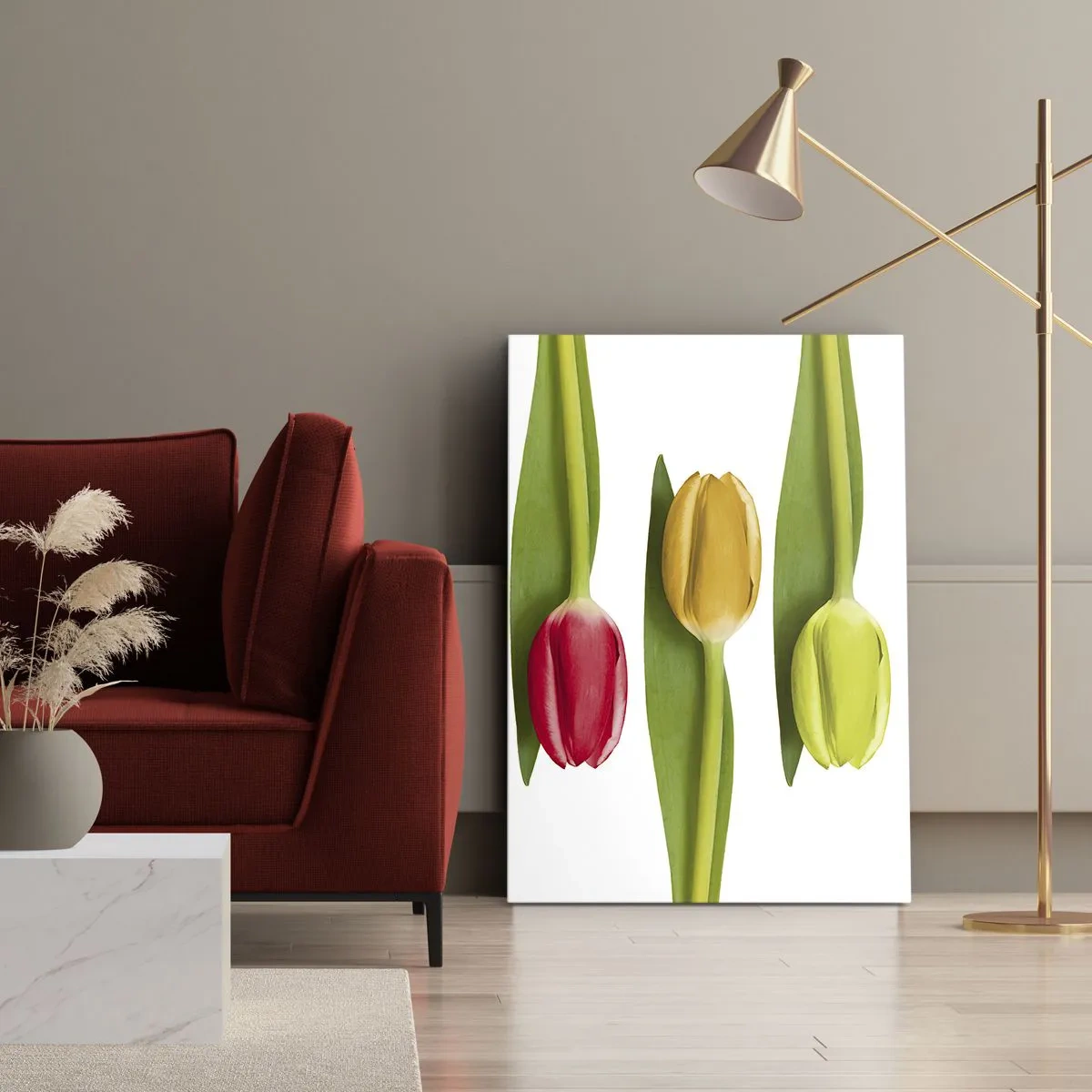 Lærredstryk - Billede på lærred - Regnbuesammensætning - 50x70 cm