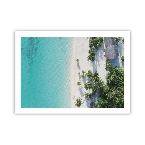 Plakat - Ferie i paradis - 70x50 cm