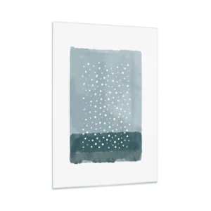 Billede på glas - Dyrket i blåt - 50x70 cm