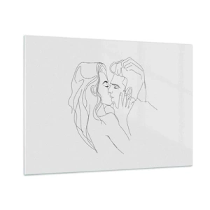 Billede på glas - I samme linje - 100x70 cm