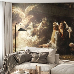 Fototapet Standard Eco - Og der skete poesi - Abstraktion, Phoenix, Kvinde - 400x280 cm