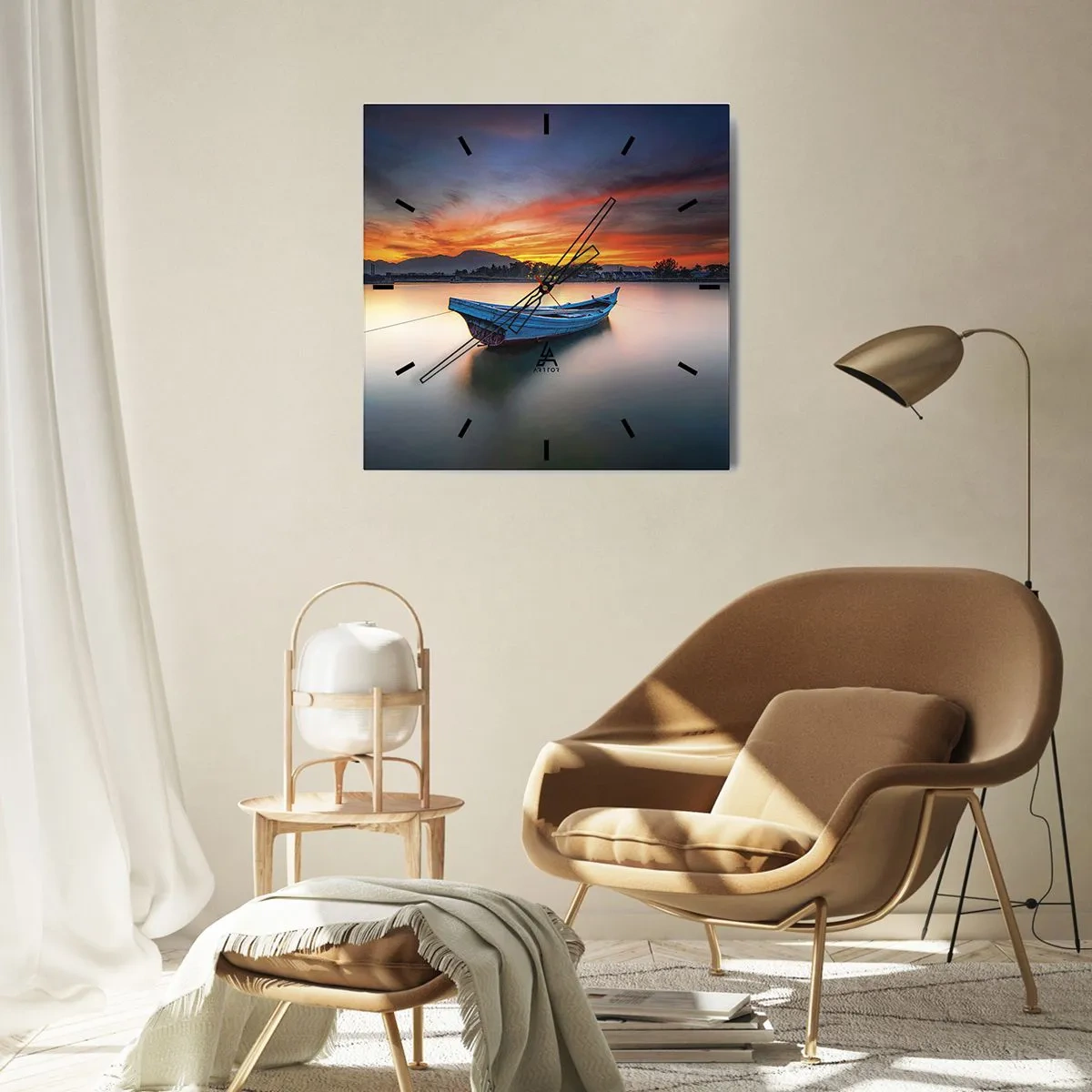 Vægur, Uret - En god nat er på vej - 30x30 cm