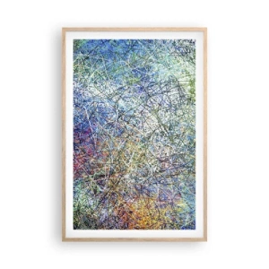 Plakat i ramme af lyst egetræ - Så enkelt er det ikke - 61x91 cm