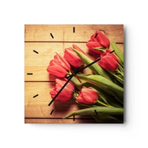 Vægur, Uret - Forårets tilståelse - 40x40 cm