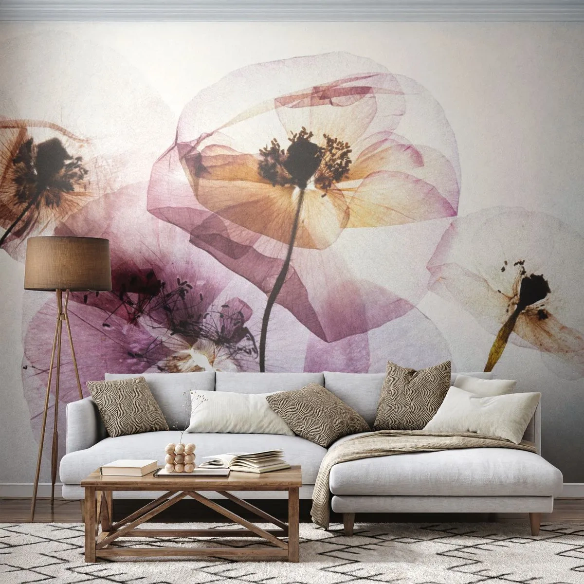 Fototapet Premium Canvas - Blomsterlegeme dias - Blomster, Have, Stykke - 300x210 cm
