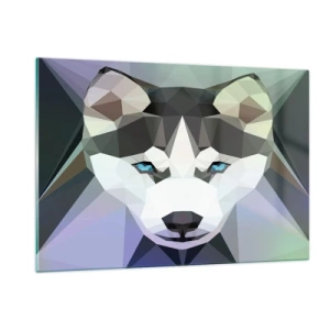 Billede på glas - Et minde om sneen i nord - 120x80 cm