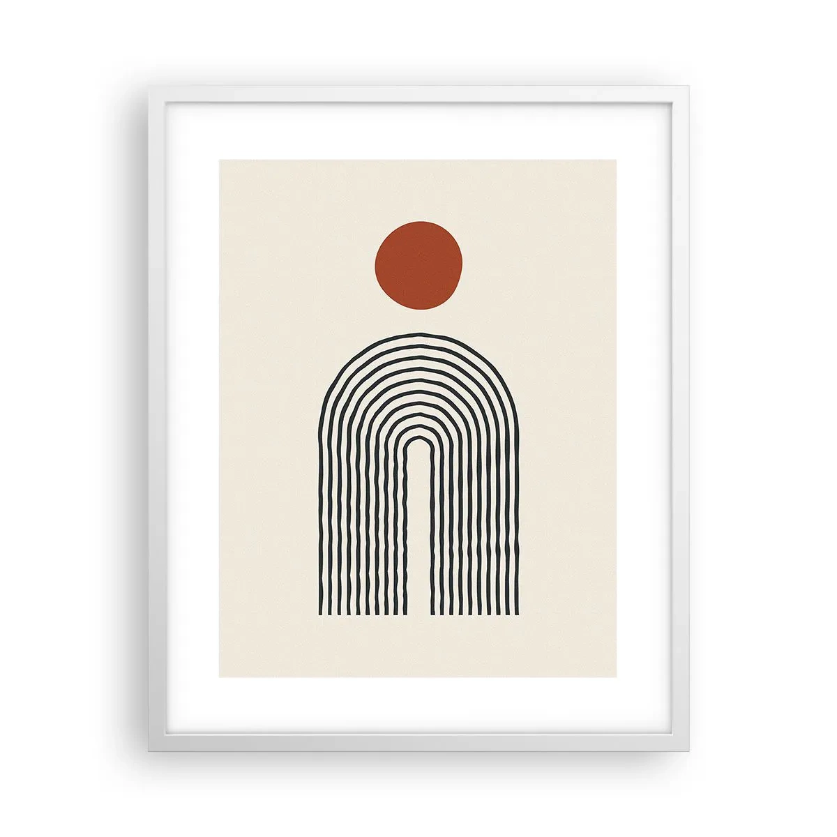 Plakat i hvid ramme - Magnetisme af former og farver - 40x50 cm