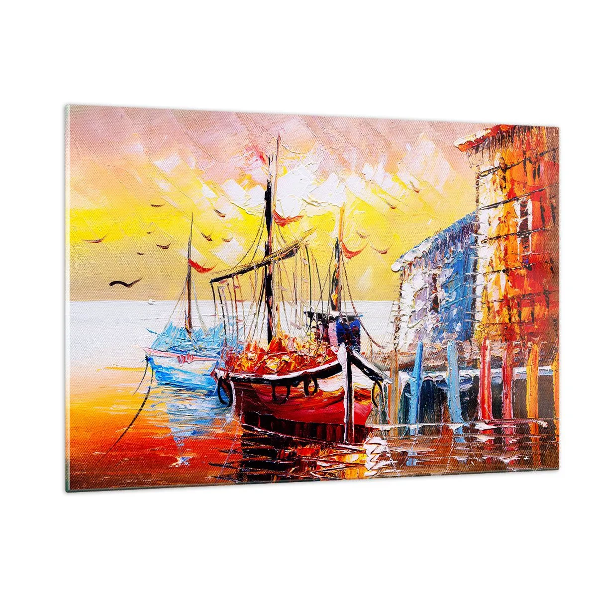 Billede på glas - Glædelig tilbagevenden - 120x80 cm