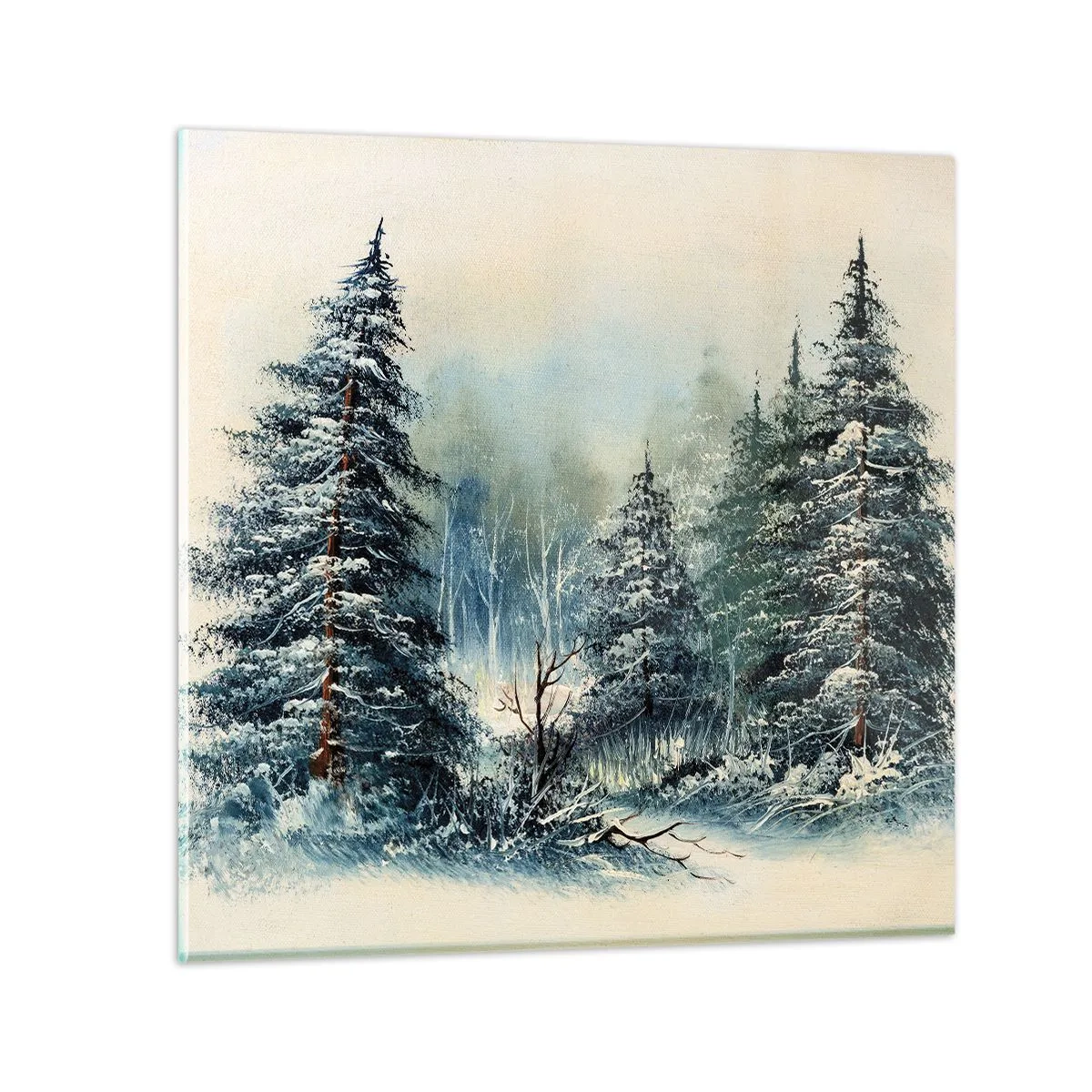 Billede på glas - Klar til jul - 30x30 cm