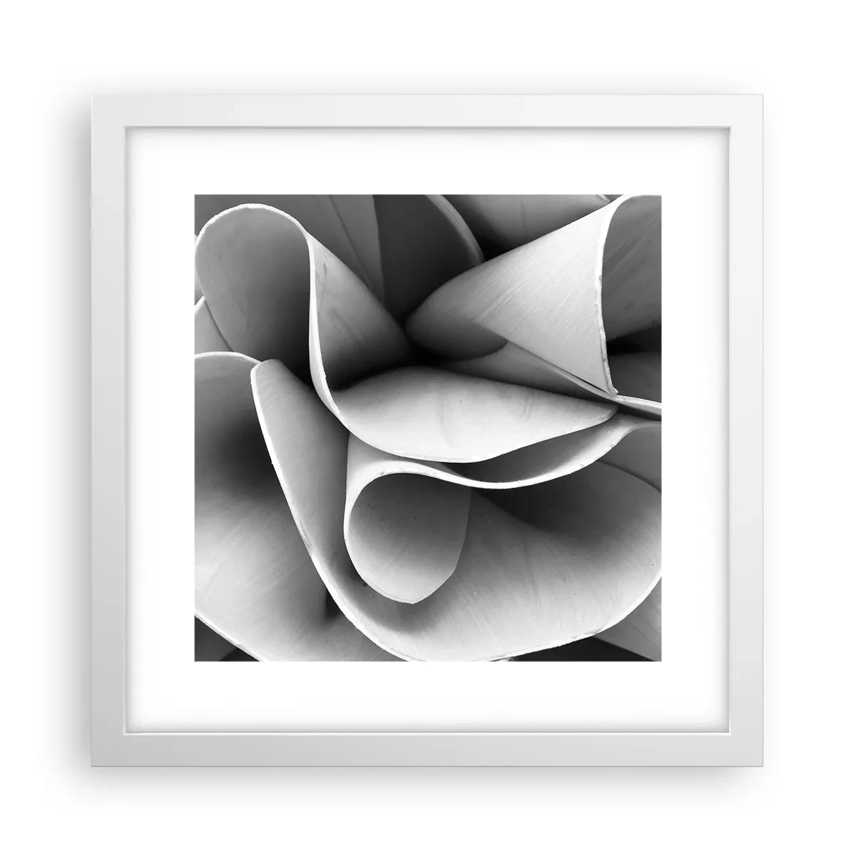 Plakat i hvid ramme - Hvad der sker i rummet - 30x30 cm