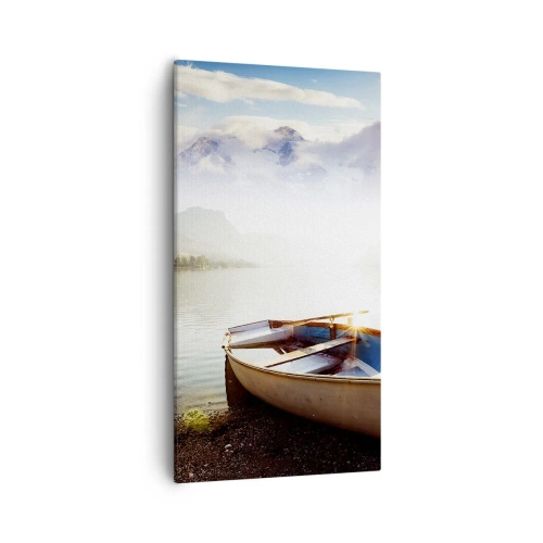 Lærredstryk - Billede på lærred - Over store og klare vande - 55x100 cm