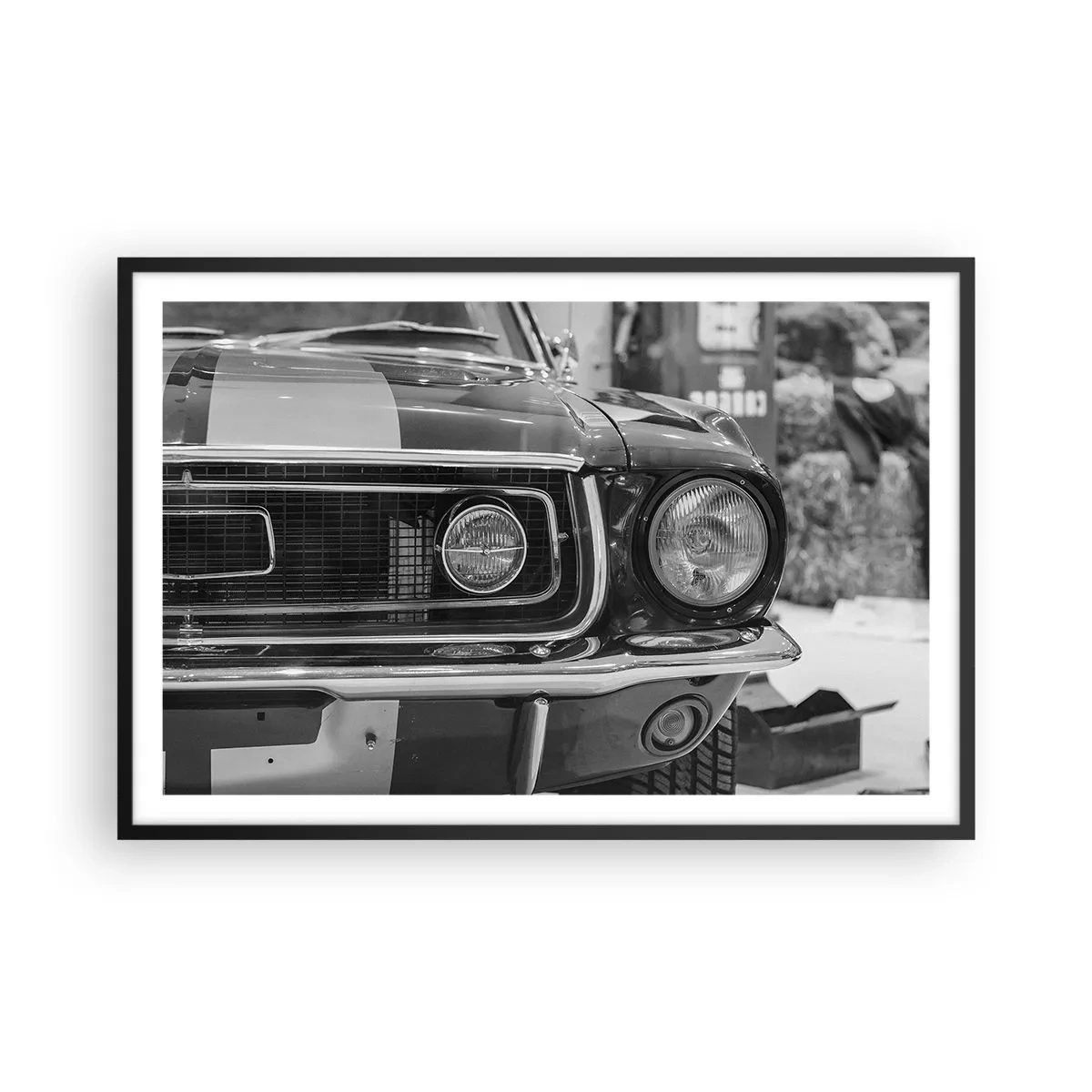 Plakat i sort ramme - Hård kørsel - 91x61 cm