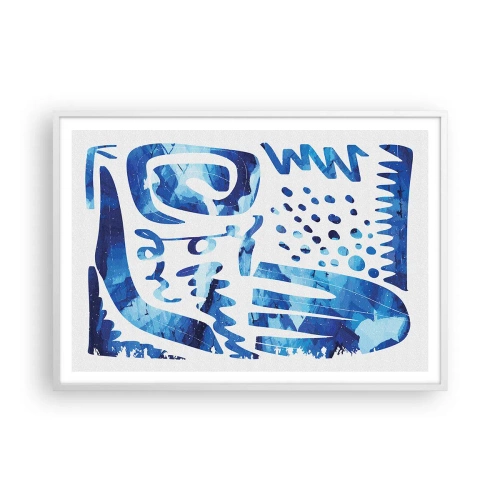 Plakat i hvid ramme - Tilbage til rødderne - 100x70 cm