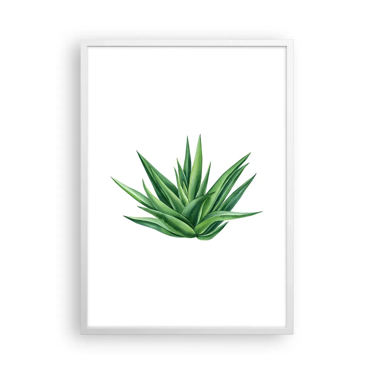 Plakat i hvid ramme - Grøn - styrke - liv - 50x70 cm