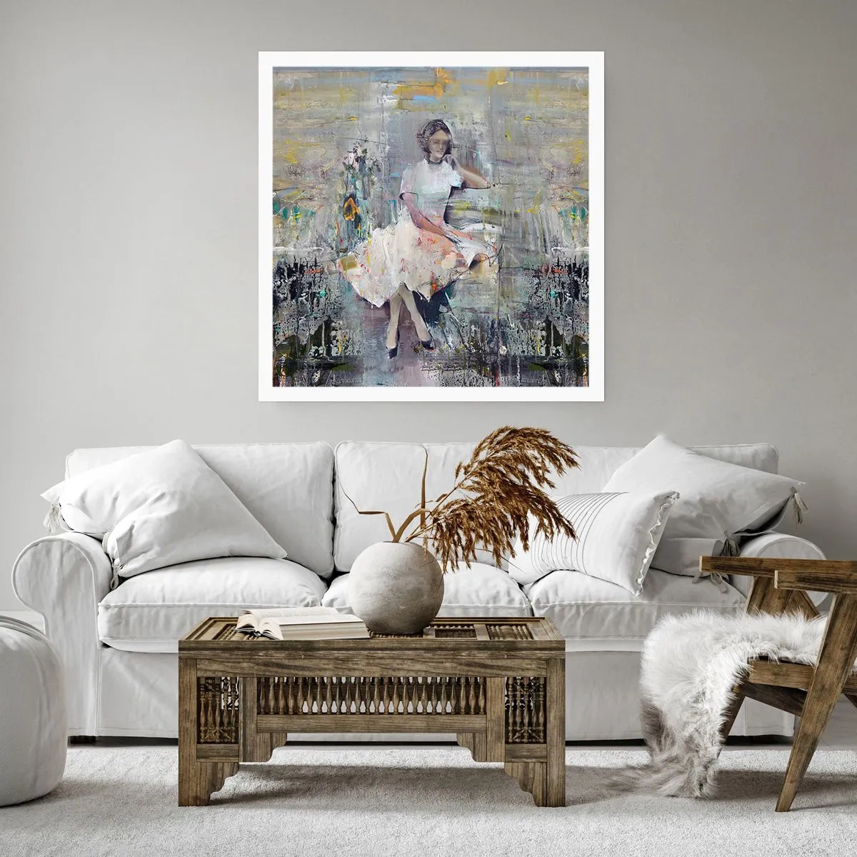 Plakat - Klassisk og moderne - 40x40 cm