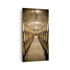 Lærredstryk - Billede på lærred - I en murstenskælder - 65x120 cm