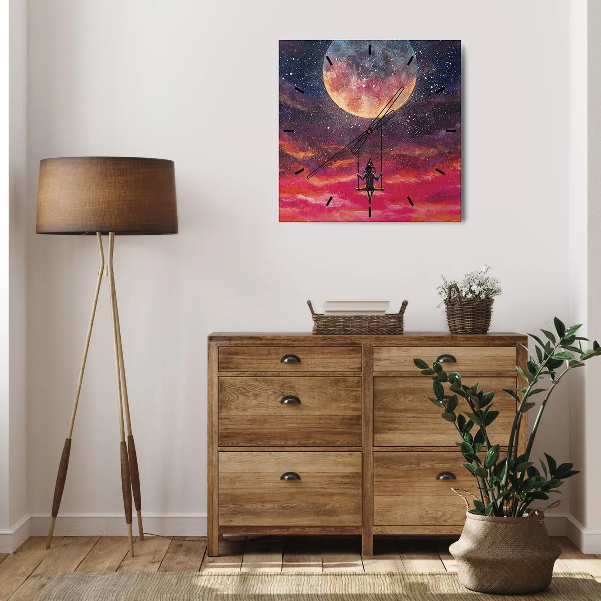 Vægur, Uret - Glæd dig i skyerne - 40x40 cm